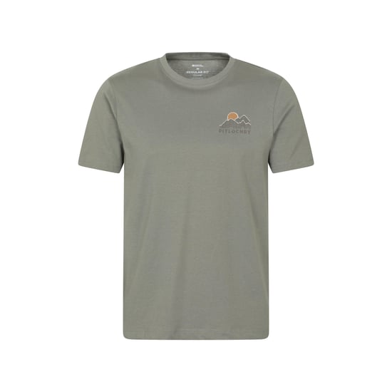 Mountain Warehouse Mens Pitolchry Mountain Bomulls-T-shirt (Mörk kaki) - Image 1