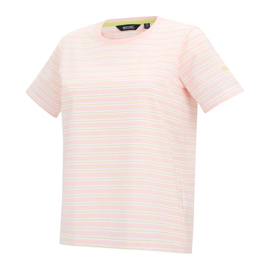 Regatta Dames/Dames Bayletta Gestreept T-shirt (Roze waas) - Image 3
