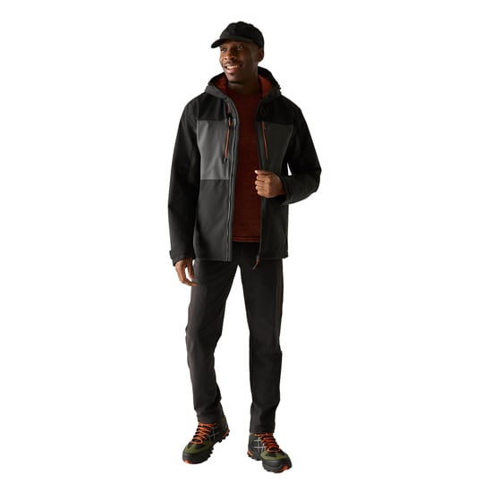 Regatta Mens Maland II Waterproof Jacket (Ash/Black) - Image 5