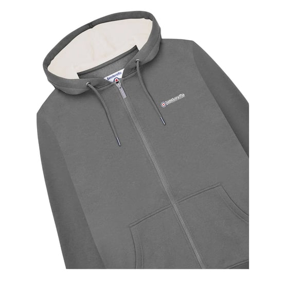 Lambretta Mens Full Zip Hoodie (Iron) - Image 3