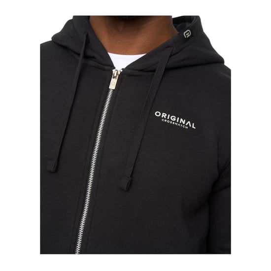 Crosshatch Mannen Allmoor Volledige Zip Hoodie (Zwart) - Image 3