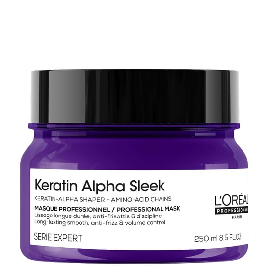 L'Oréal Professionnel Keratin Alpha Sleek Anti-Frizz Smoothing Hair Mask 250ml - Image 1