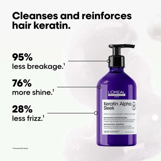 L'Oréal Professionnel Keratin Alpha Sleek Anti-Frizz Smoothing Shampoo 500ml - Image 2
