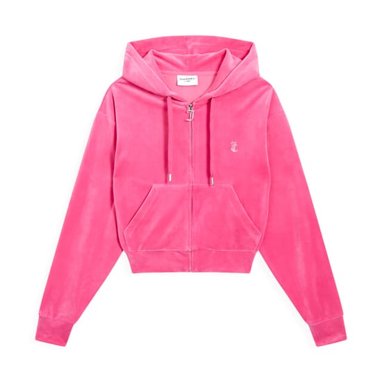 Juicy Couture Iccle diamante oversized cropped hoodie - Image 1