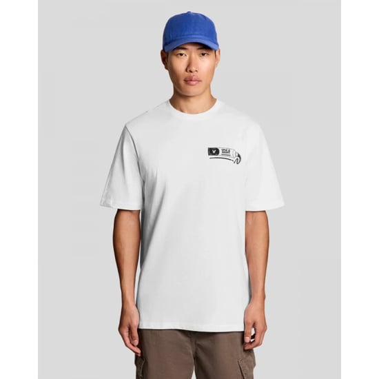 Lyle and Scott Ts2422v toothpaste graphic white black w104 t-shirt fancy - Image 3