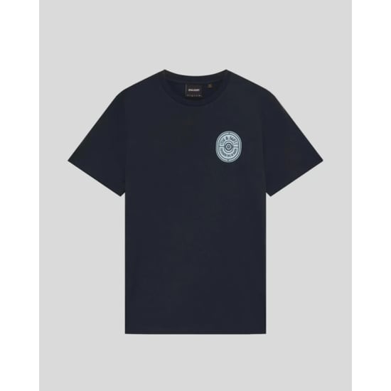 Lyle and Scott Ts2403v borders label graphic dark navy z271 t-shirt fancy - Image 3