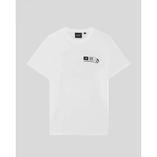 Lyle and Scott Ts2422v toothpaste graphic white black w104 t-shirt fancy - Image 5