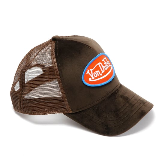 Von Dutch Velvet Trucker Brown/Red/Blue Caps - Image 3
