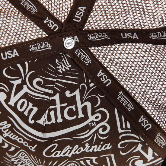 Von Dutch Velvet Trucker Brown/Red/Blue Caps - Image 4