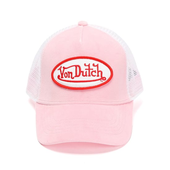 Von Dutch Velvet Trucker Pink/Red Caps - Image 1