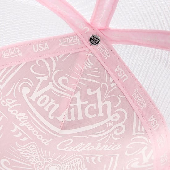 Von Dutch Velvet Trucker Pink/Red Caps - Image 4