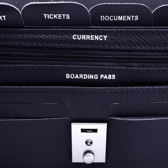 Passport Holder Travel Document Wallet Organiser in Navy - Image 5