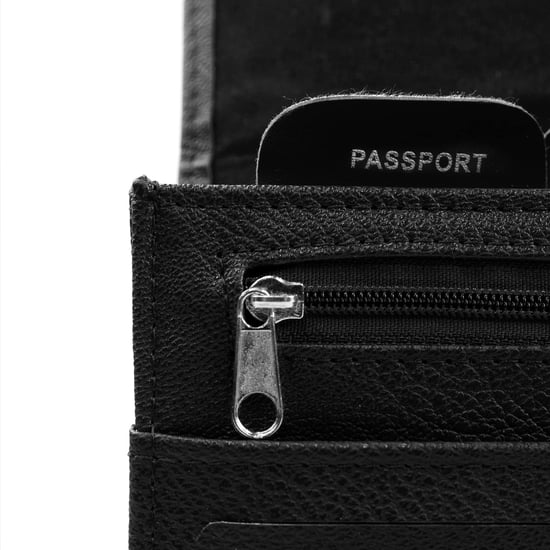 Passport Holder Travel Document Wallet Organiser in Black - Image 5