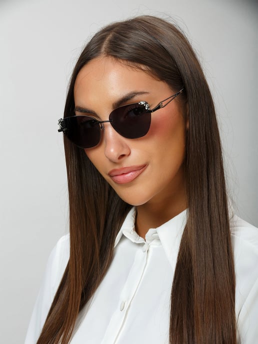 Blumarine Solglasögon Total Glans Svart - Image 4