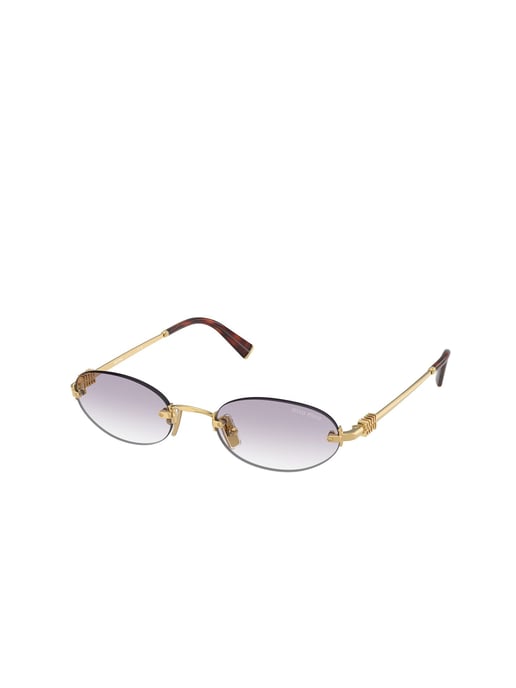 Miu Miu Sunglasses Purple Gradient/Gold - Image 1