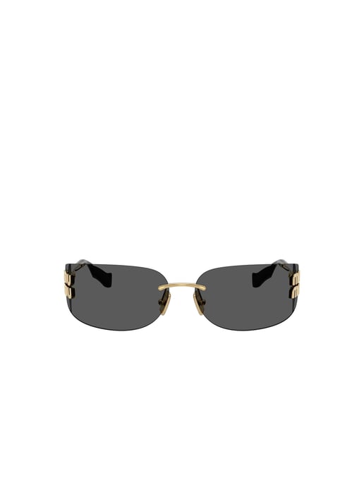 Miu Miu Sunglasses Grey/Gold - Image 2