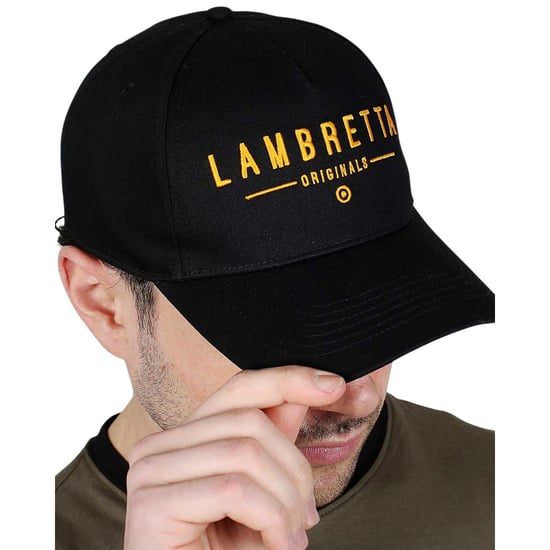 Lambretta Unisex Volwassen Originals Baseballpet (Zwart/Goud) - Image 4