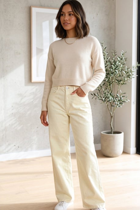 High Waisted Wide Leg Jeans - Image 3