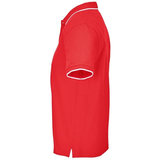 SOLS Volwassen Unisex Palermo Poloshirt (Helderrood/wit) - Image 2