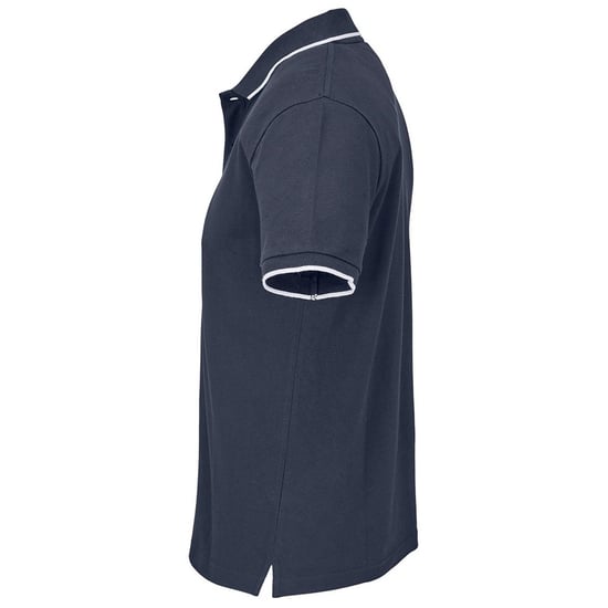 SOLS Volwassen Unisex Palermo Poloshirt (Franse marine / Wit) - Image 3
