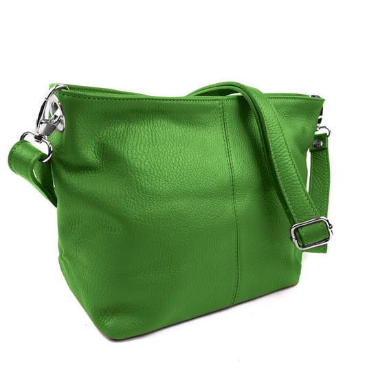 Women's Italian Leather Handbag Shoulder Bag in Green - Image 6