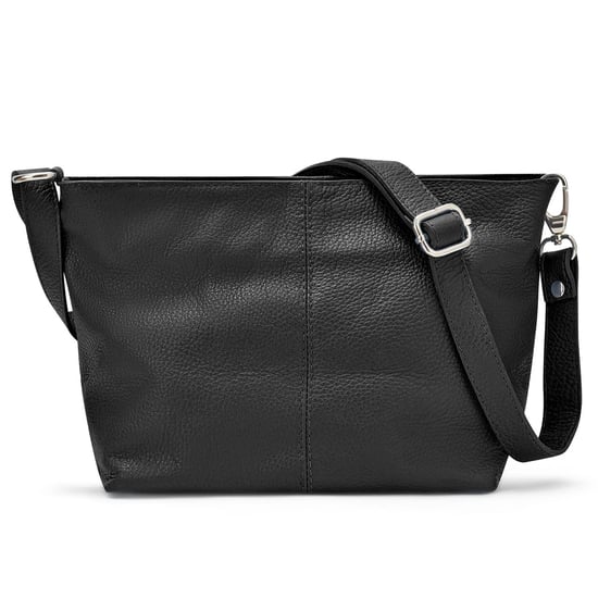 Women's Italian Leather Handbag Shoulder Bag in Black - Image 1