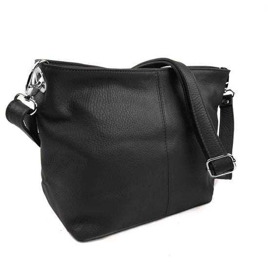 Women's Italian Leather Handbag Shoulder Bag in Black - Image 6
