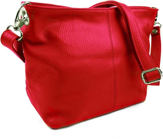 Women's Italian Leather Handbag Shoulder Bag in Red - Image 6
