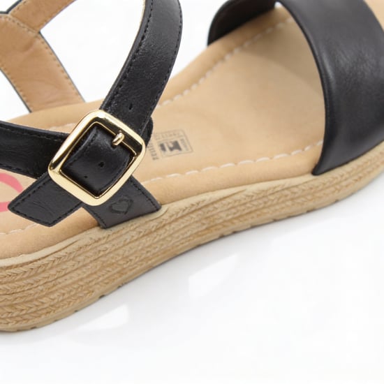 Heavenly Feet Sara Womens Platform Sandals Black - Image 4