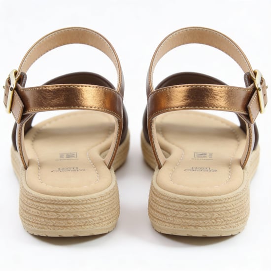 Heavenly Feet Sara Womens Platform Sandals Chocolate Bronze - Image 3