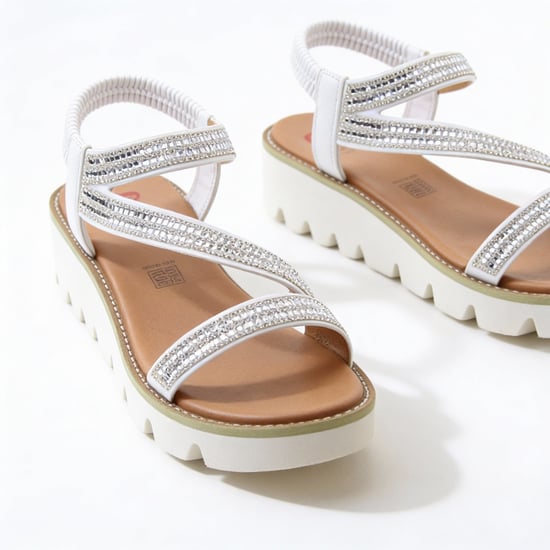 Heavenly Feet Fresco Womens Slingback Sandals White - Image 5