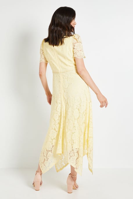 Lace Hanky Hem Midi Dress - Image 3