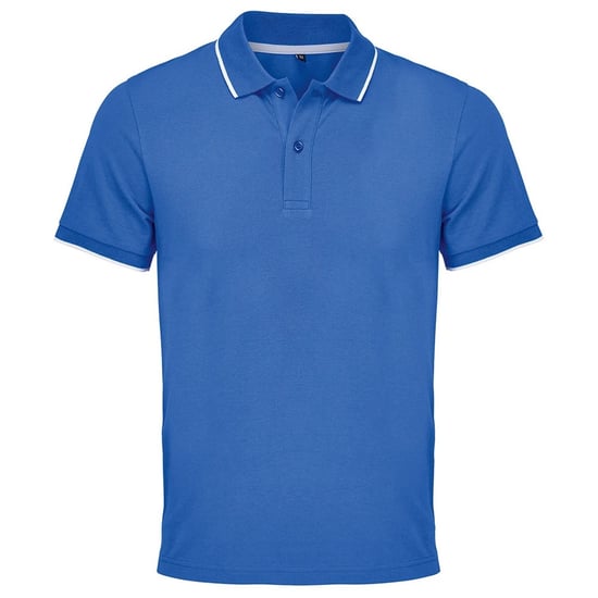SOLS Volwassen Unisex Palermo Poloshirt (Royaal Blauw, Wit) - Image 1
