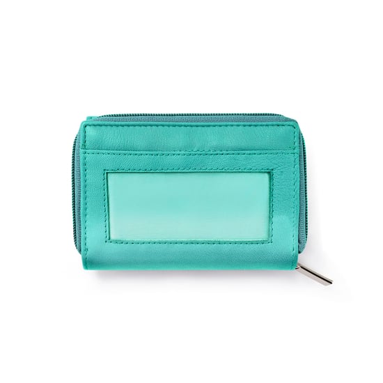 Women’s Genuine Leather RFID Wallet with Card & Coin Pocket in Turquoise - Image 6
