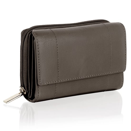 Women's Genuine Leather Purse RFID Blocking Wallet In Brown - Image 1