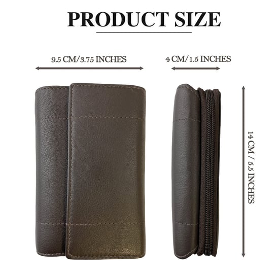 Women's Genuine Leather Purse RFID Blocking Wallet In Brown - Image 3