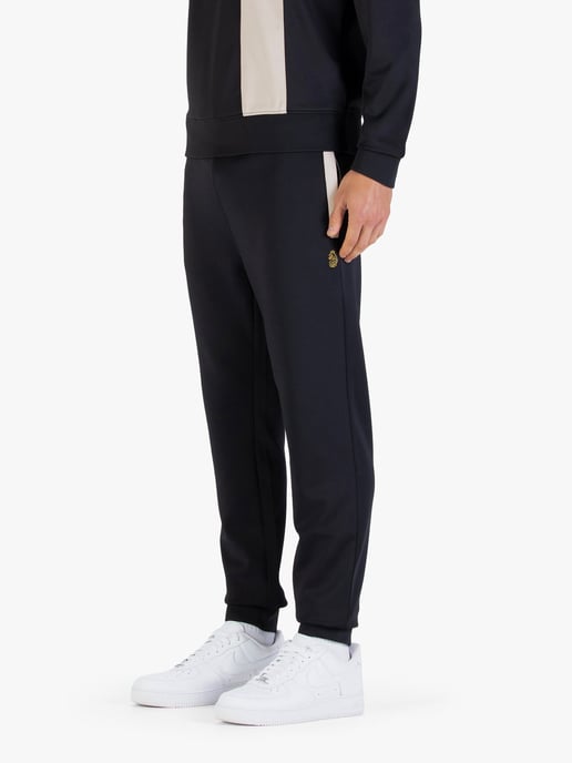 Luke 1977 Mens Francis Joggers in Black Dark Ecru - Image 2