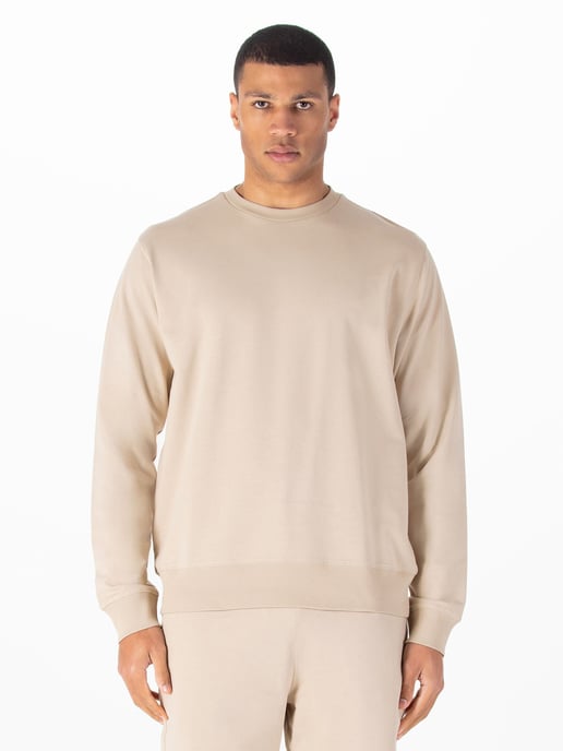 Luke 1977 Mens Conclusion Oversized Sweatshirt in Stone - Image 2
