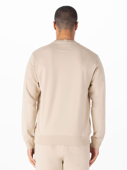 Luke 1977 Mens Conclusion Oversized Sweatshirt in Stone - Image 3
