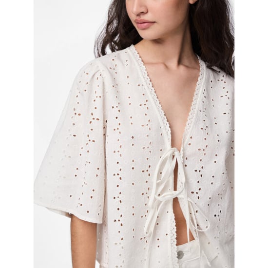 Pieces Pctyla 2/4 v-neck tie top wvn d2d p - Image 3
