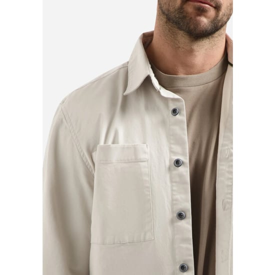 No Excess Overshirt buttons stretch chalk - Image 4