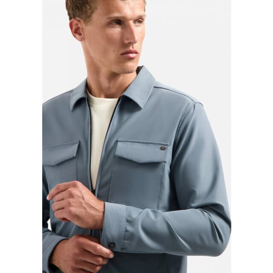 No Excess Overshirt full zipper stretch sedoc carbon blue - Image 4