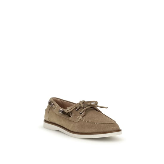 PINKO Beige Kalfsleer Bos Taurus Instapper Loafers - Image 2