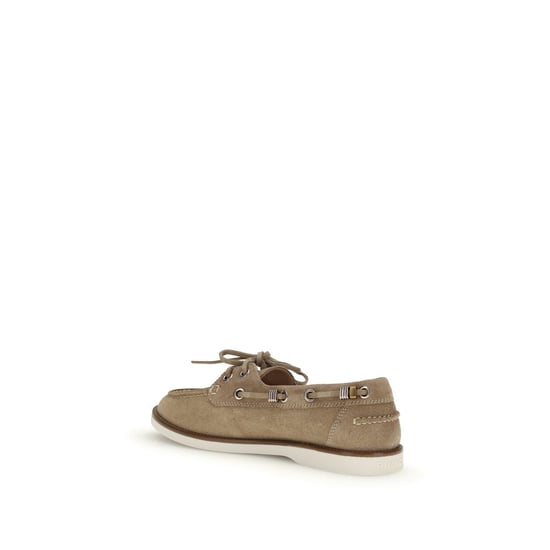 PINKO Beige Kalfsleer Bos Taurus Instapper Loafers - Image 3