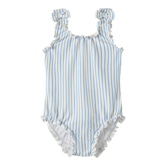 Name It Meisjes badpak geribd nmfzikka strik blauw gestreept - Image 1