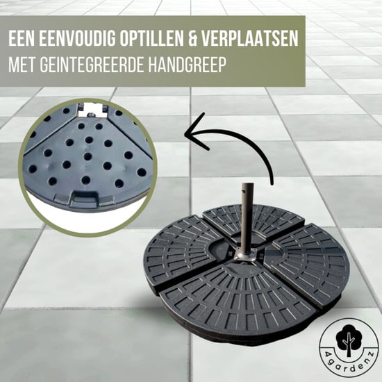 4gardenz ® combinatieset verzwaringsset met parasolvoet kruis 70 kg - Image 5