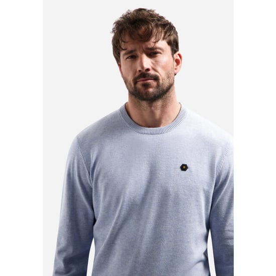 No Excess Pullover crew neck melange blue - Image 2
