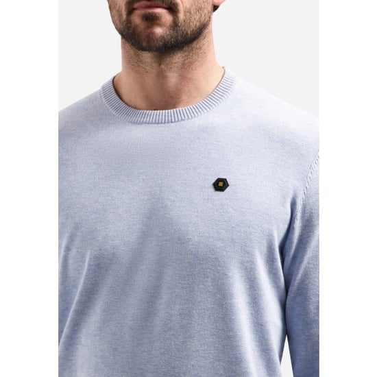 No Excess Pullover crew neck melange blue - Image 3