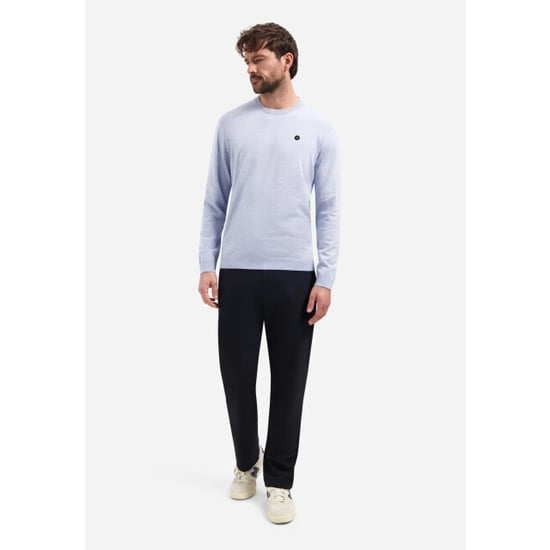 No Excess Pullover crew neck melange blue - Image 5