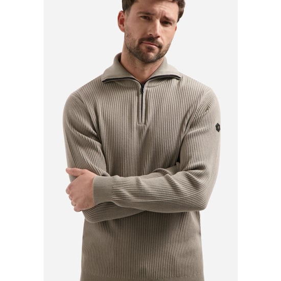 No Excess Pullover half zip wing collar tuck clay - Image 4